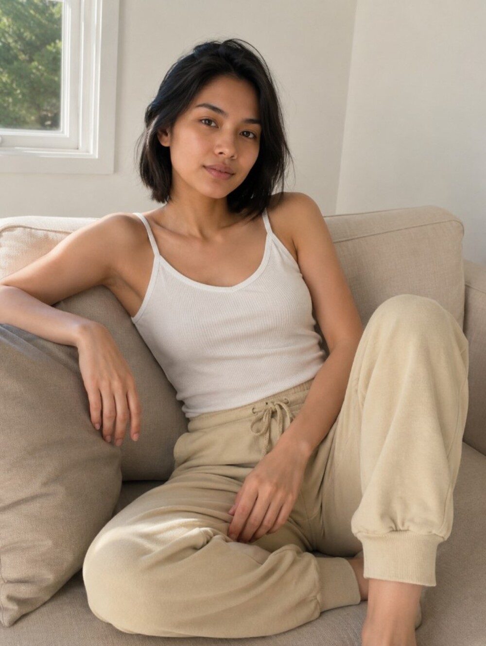 lululemon athletica Tan Track Pants Sz 12